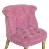 Pink Velvet Accent Chair | Cotton Velvet