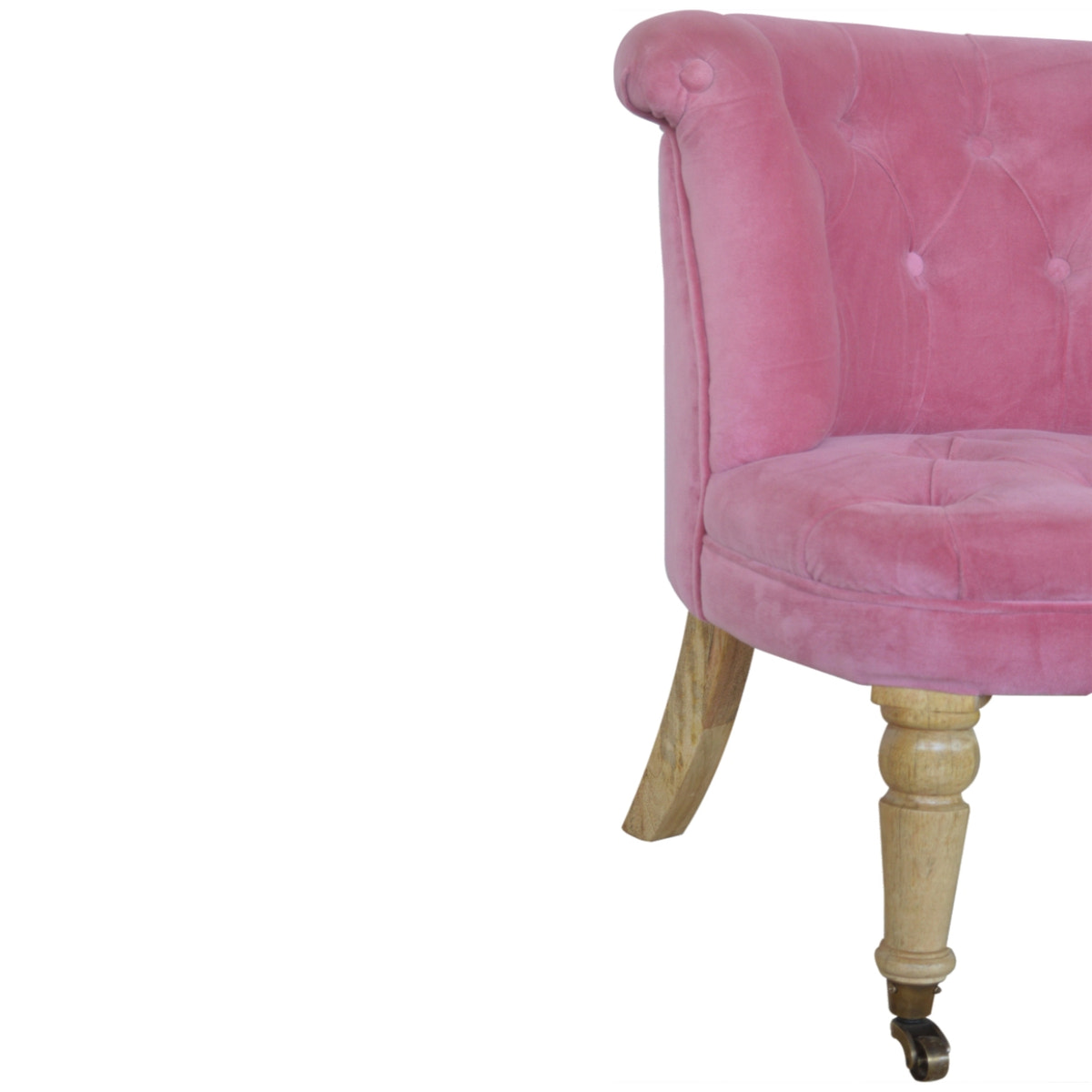 Pink Velvet Accent Chair | Cotton Velvet