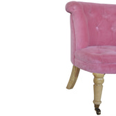 Pink Velvet Accent Chair | Cotton Velvet