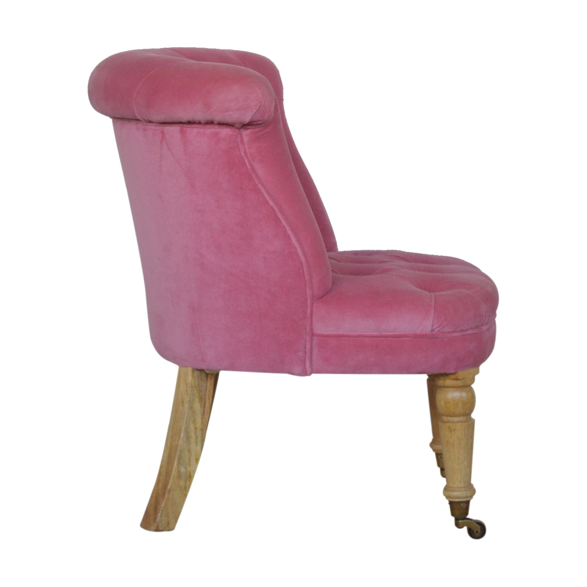 Pink Velvet Accent Chair | Cotton Velvet