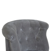 Grey Velvet Accent Chair | Cotton Velvet