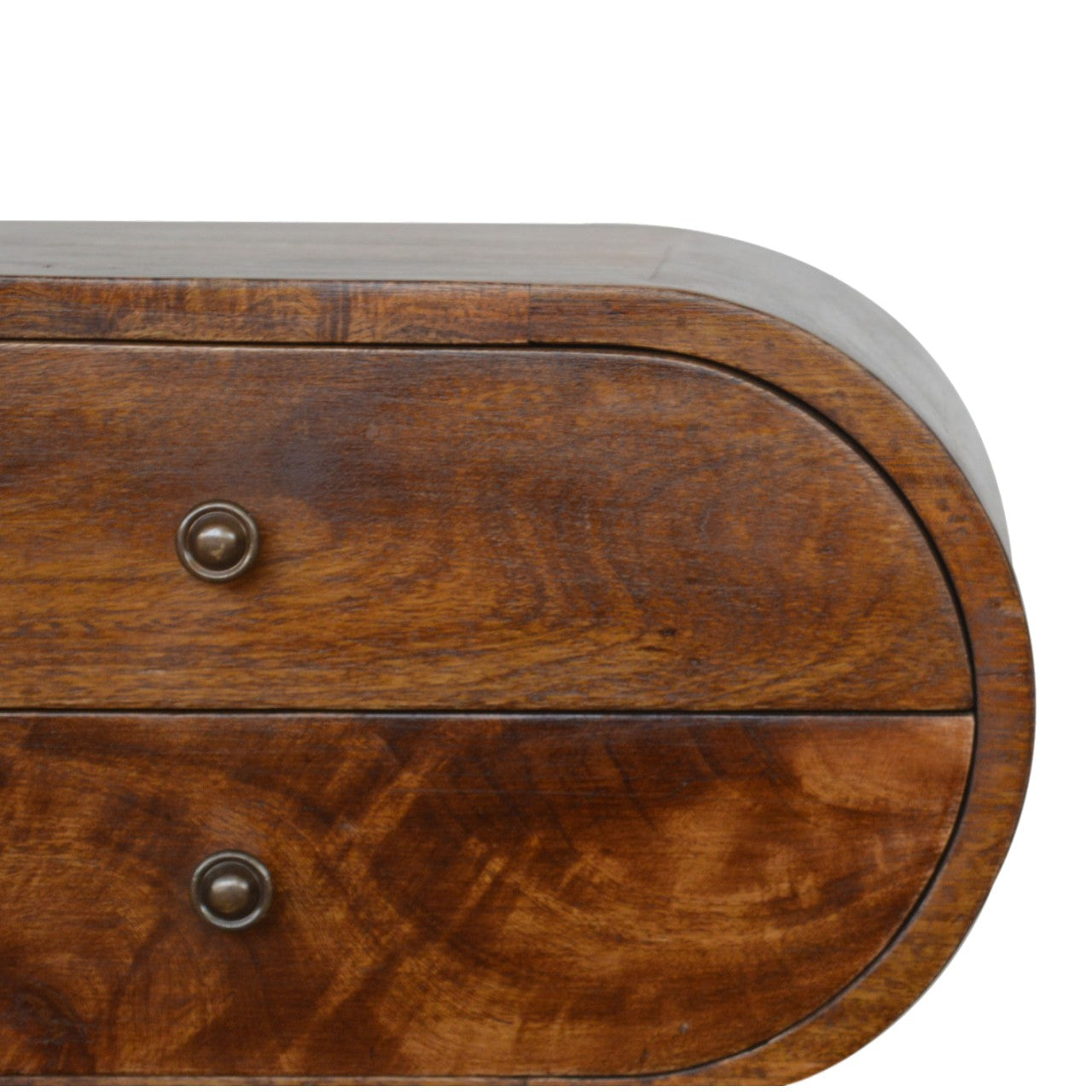Chestnut Circular Bedside Table