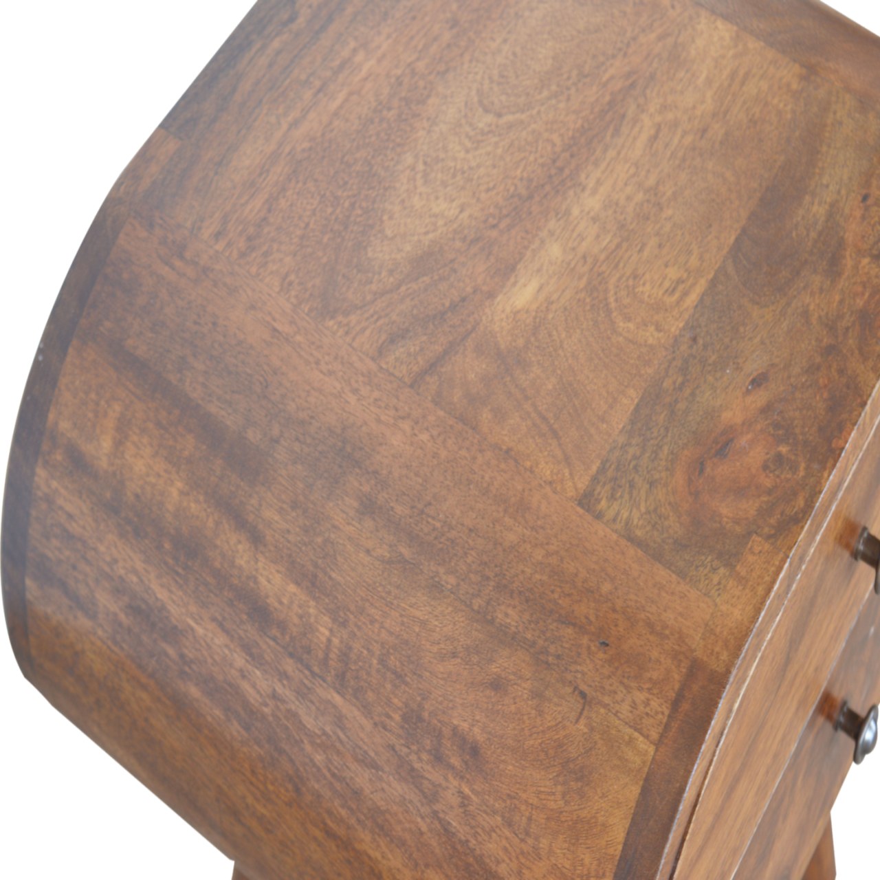 Chestnut Circular Bedside Table