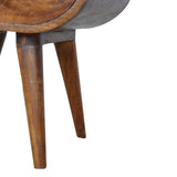Chestnut Circular Bedside Table