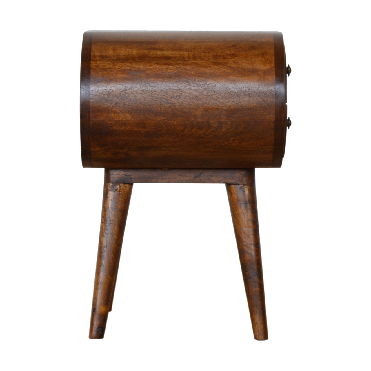 Chestnut Circular Bedside Table