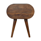 Chestnut Circular Bedside Table