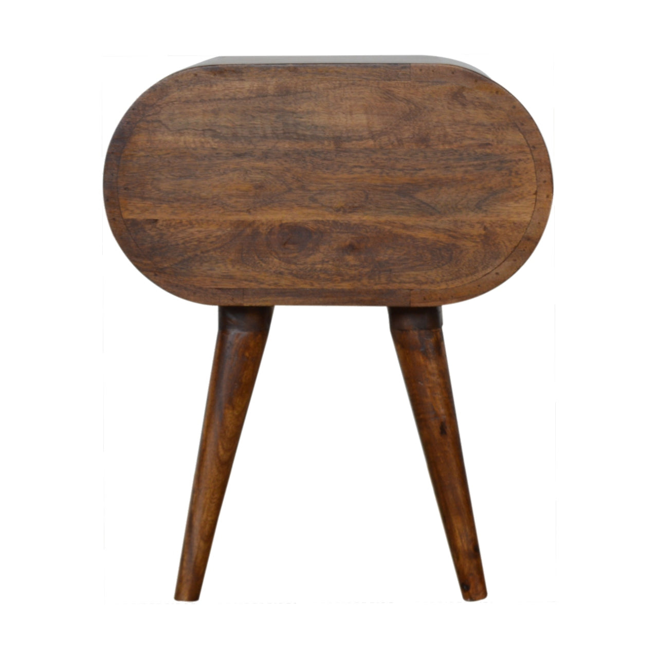 Chestnut Circular Bedside Table