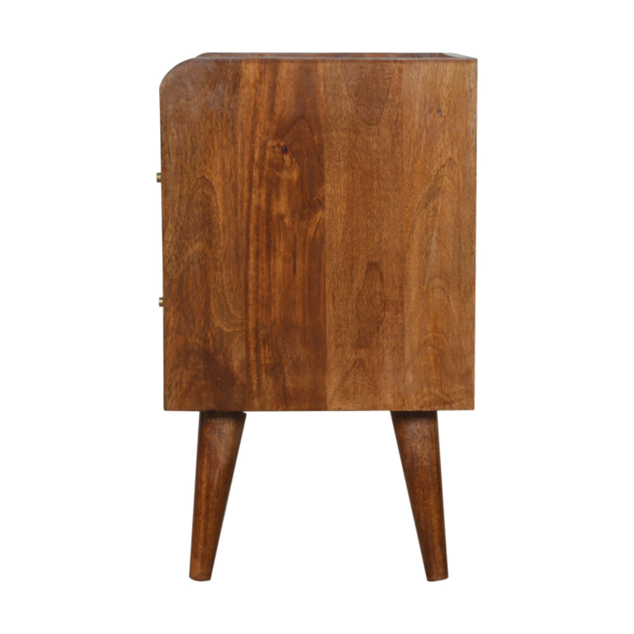 Chestnut Inlay Abstract Bedside Table