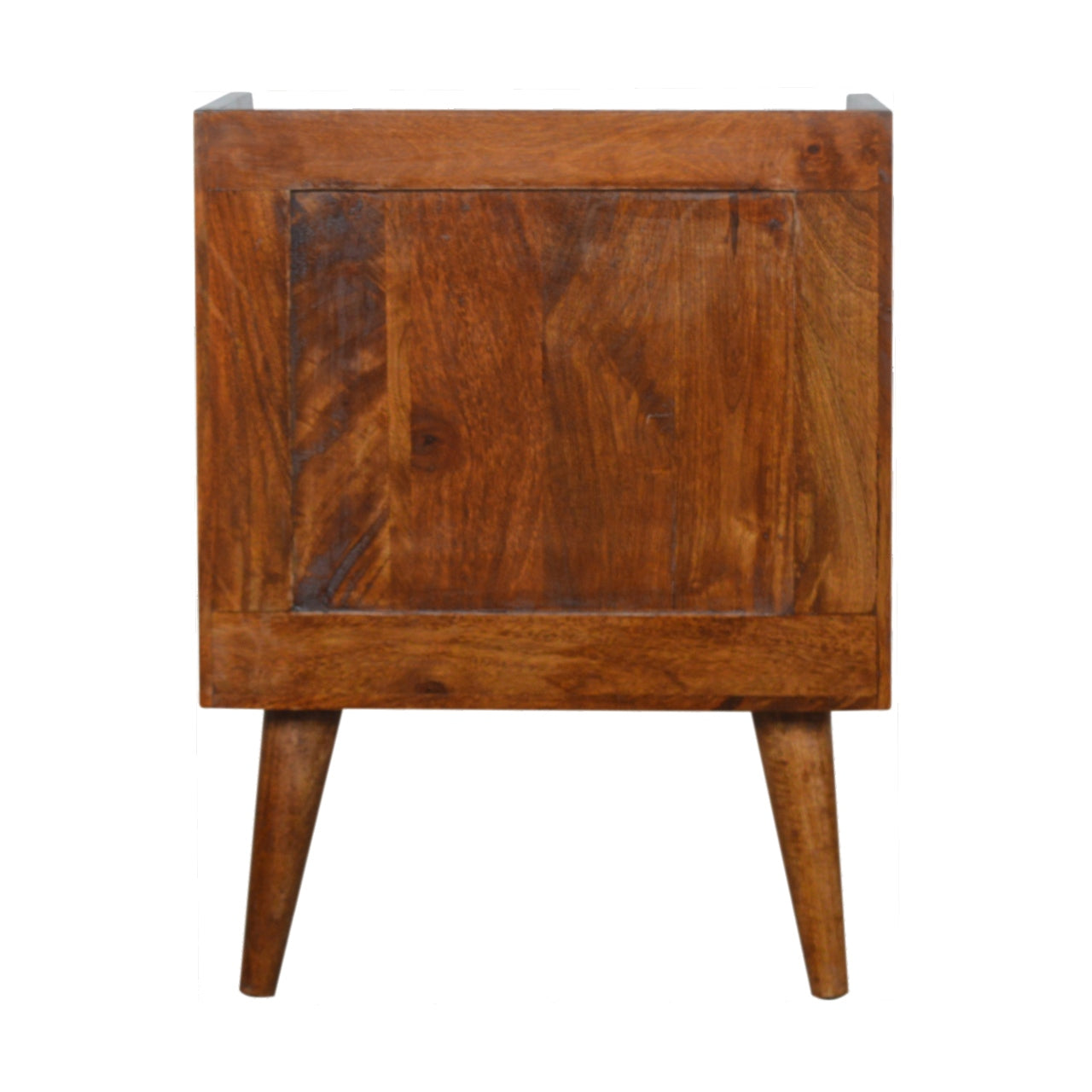 Chestnut Inlay Abstract Bedside Table