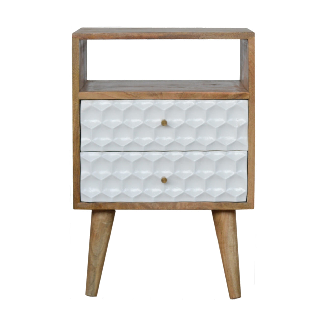 Honeycomb Open Slot Bedside Table