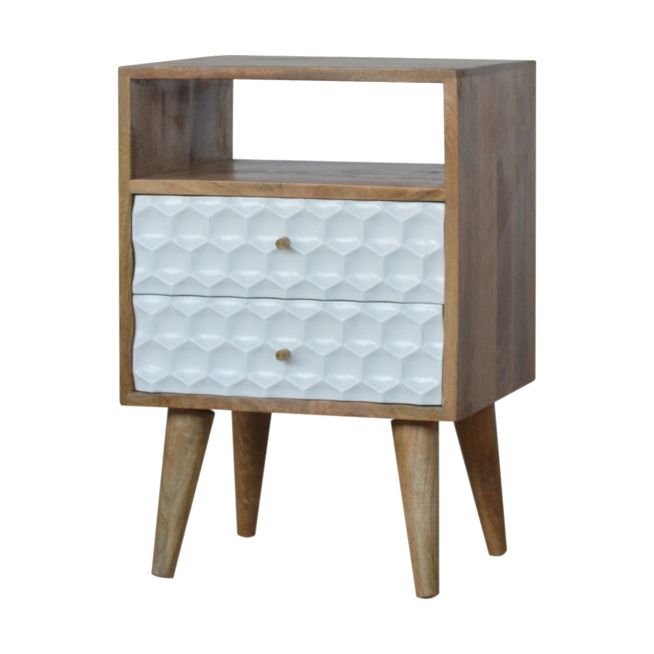 Honeycomb Open Slot Bedside Table