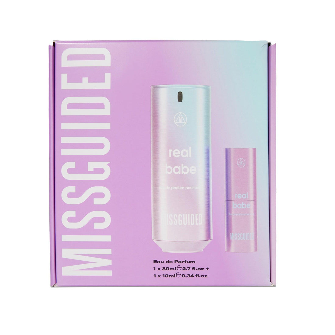 Missguided Real Babe Gift Set 80ml Eau de Parfum + 10ml Eau De Parfum Travel Spray