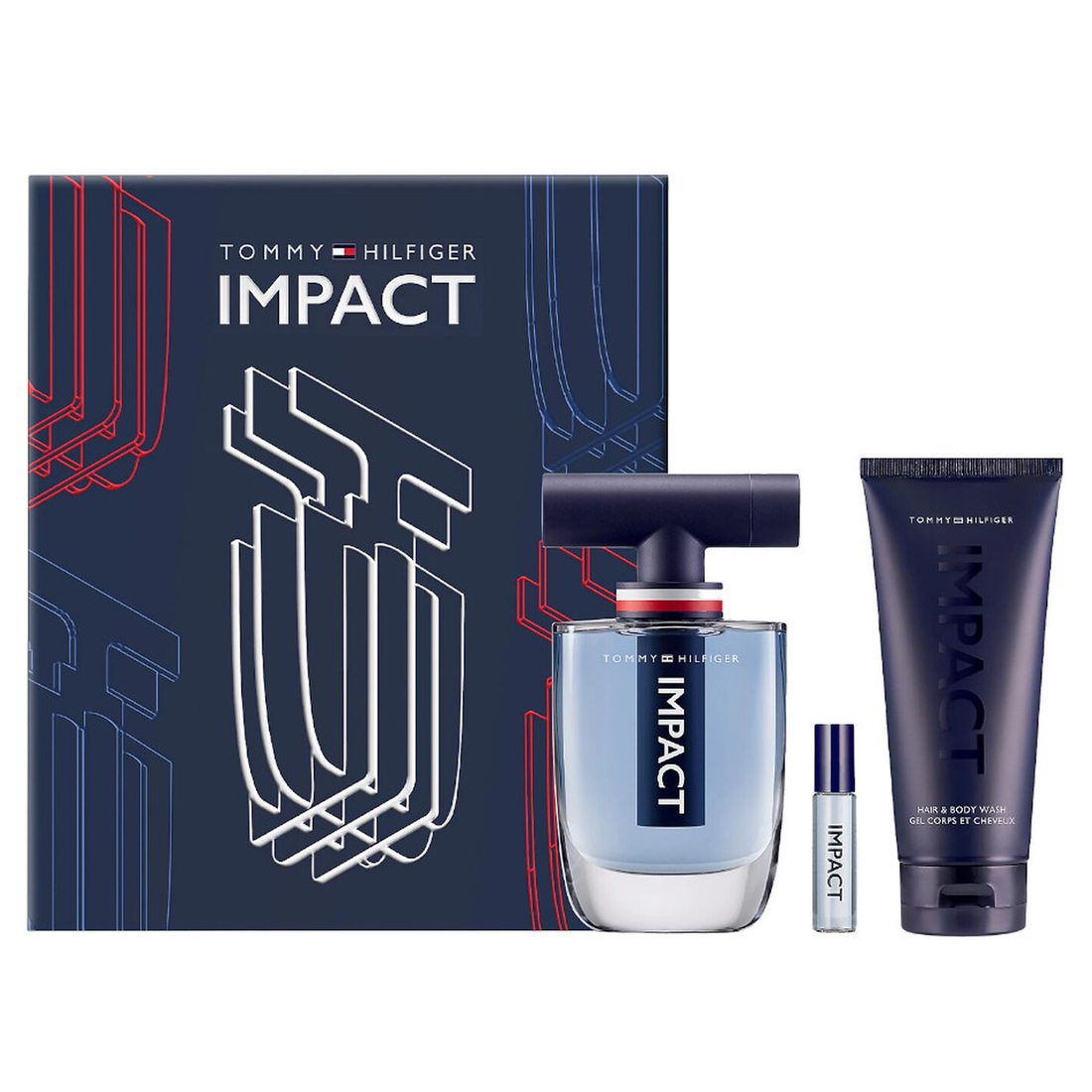 Tommy Hilfiger Impact Gift Set 100ml EDT + 100ml Hair & Body Wash + 4ml EDT
