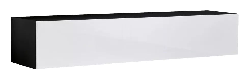 Fly 30 TV Cabinet 160cm - White Gloss / Black Matt - Living Room