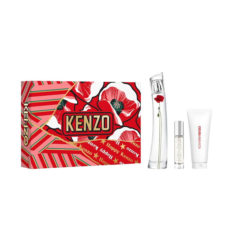 Kenzo Flower by Kenzo La Recolte Parisienne Gift Set 75ml EDP + 10ml EDP + 75ml Body Lotion