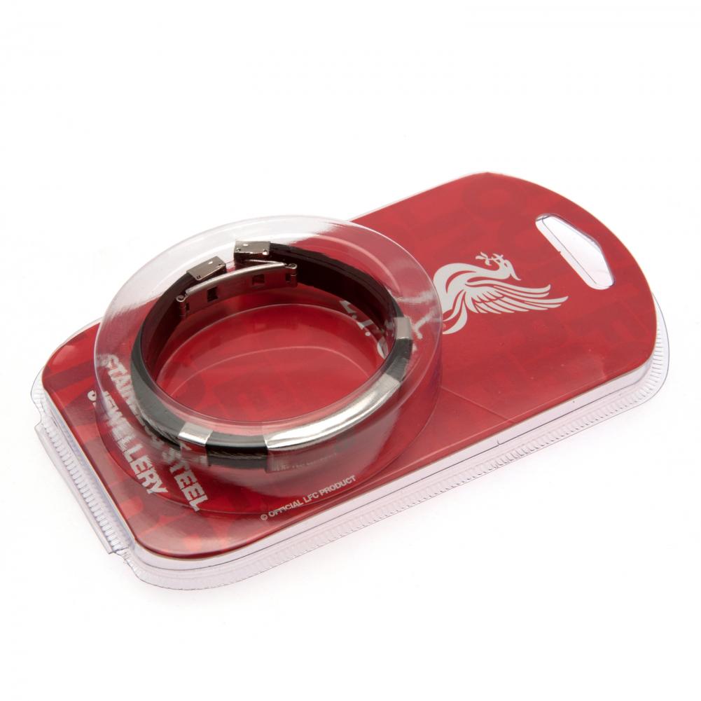 Liverpool FC Silver Inlay Silicone Bracelet - Bracelets & Charms