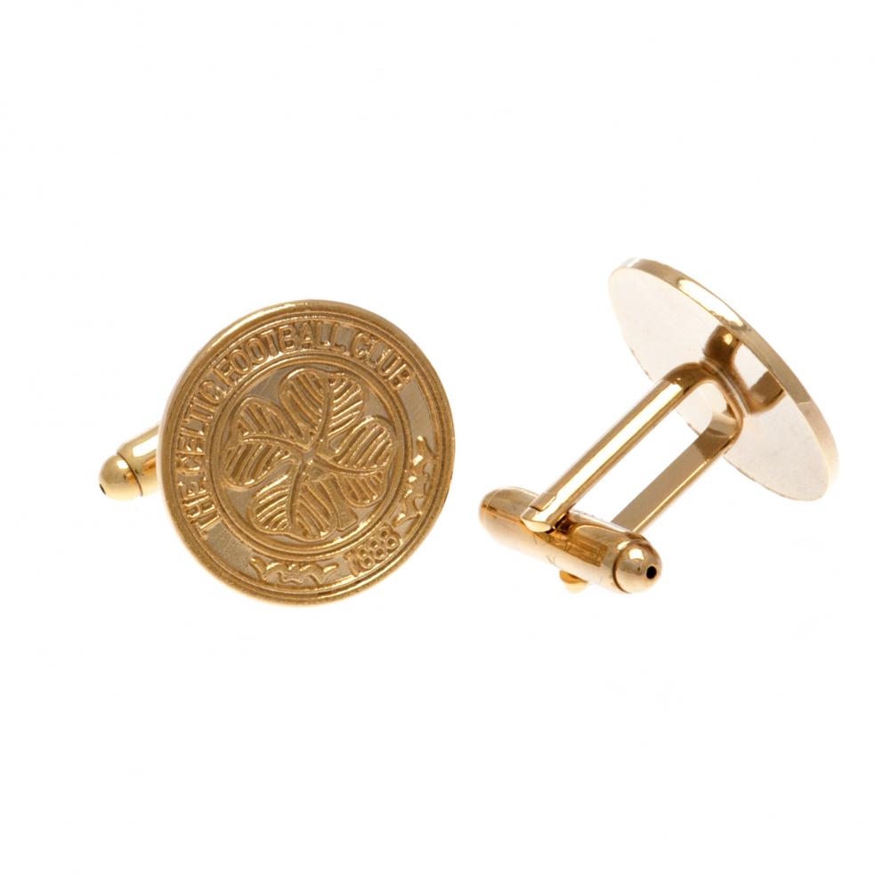 Celtic FC Gold Plated Cufflinks - Officially licensed merchandise.