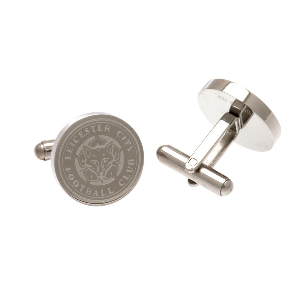 Leicester City FC Stainless Steel Formed Cufflinks - Officially licensed merchandise.