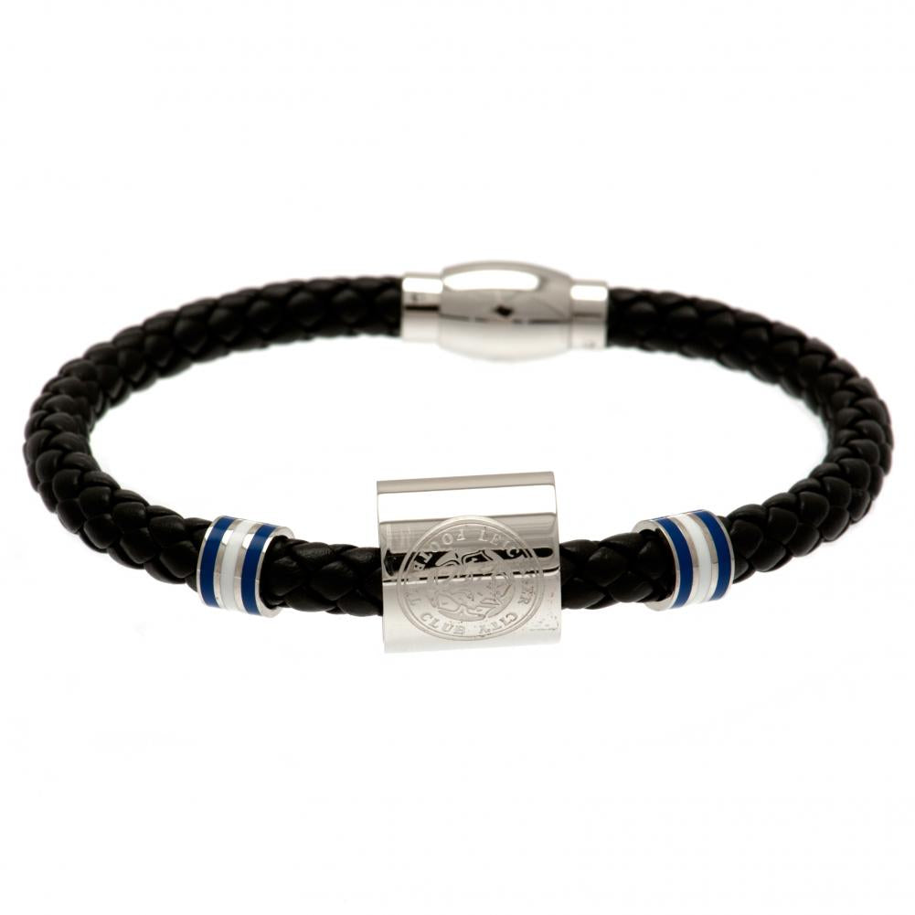 Leicester City FC Colour Ring Leather Bracelet - Bracelets & Charms