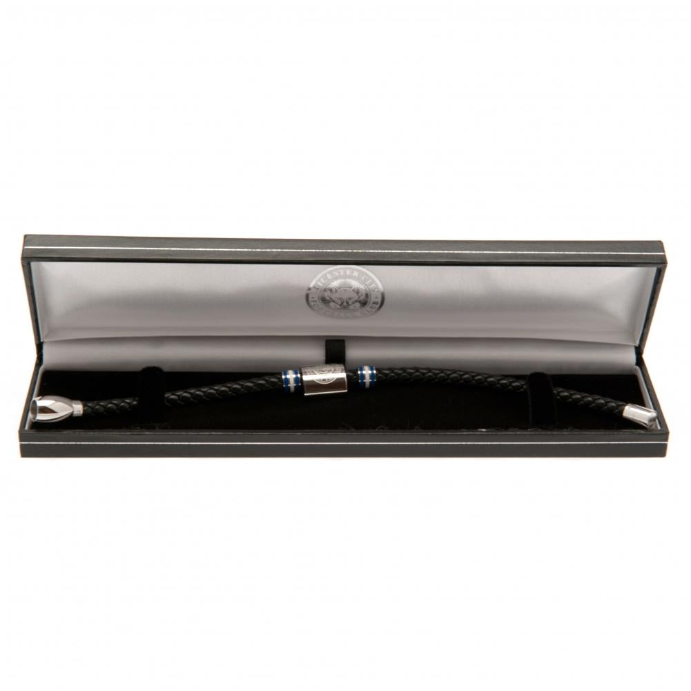 Leicester City FC Colour Ring Leather Bracelet - Bracelets & Charms