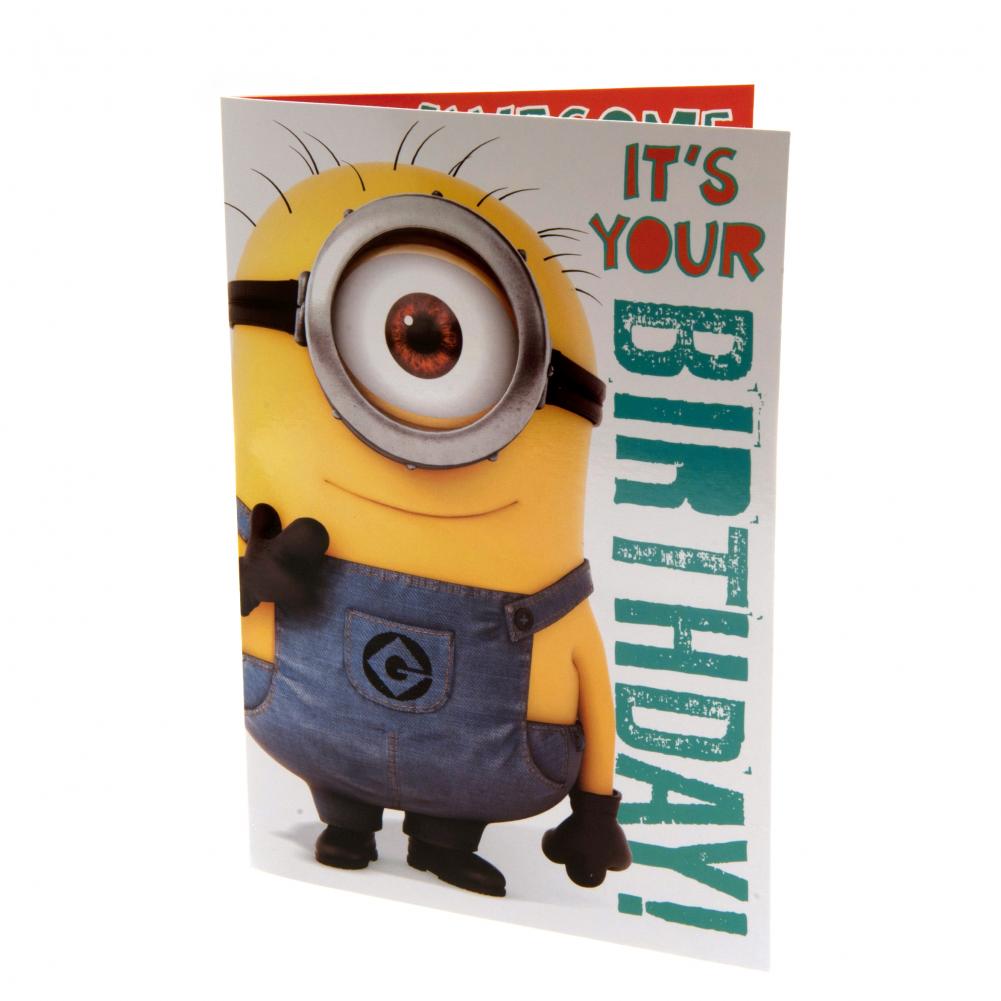 Despicable Me Minion Birthday Sound Card - Officially licensed merchandise.
