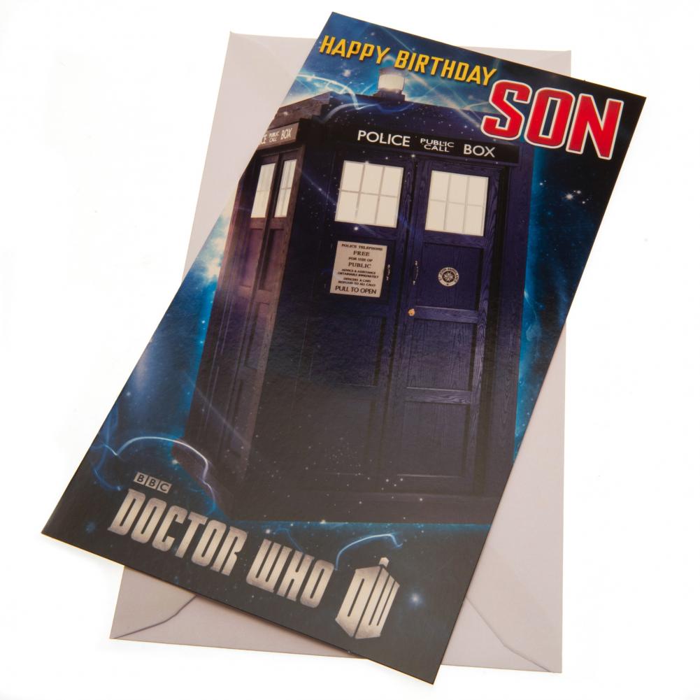 Doctor Who Birthday Card Son - Officially licensed merchandise.