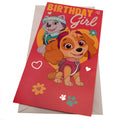 Paw Patrol Birthday Card Girl - Officially licensed merchandise.