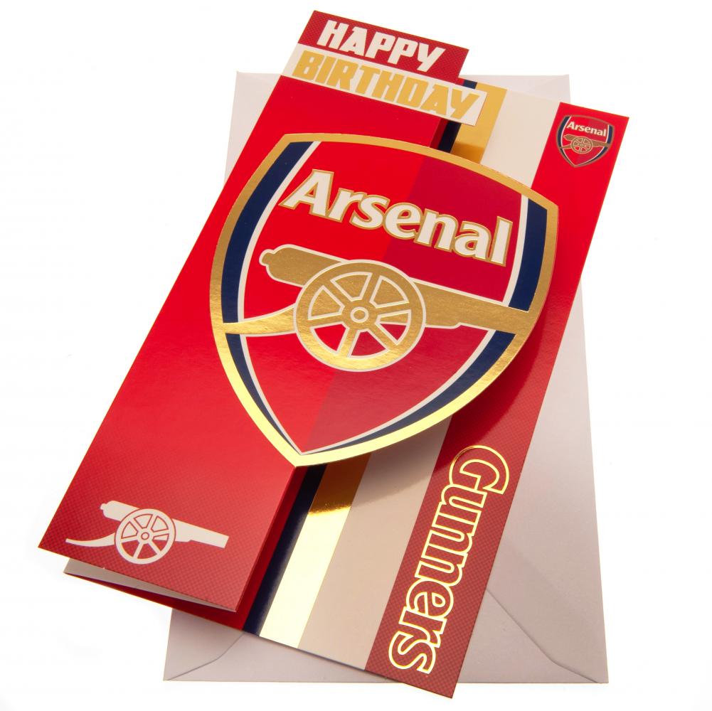 Arsenal FC Birthday Card - Officially licensed merchandise.