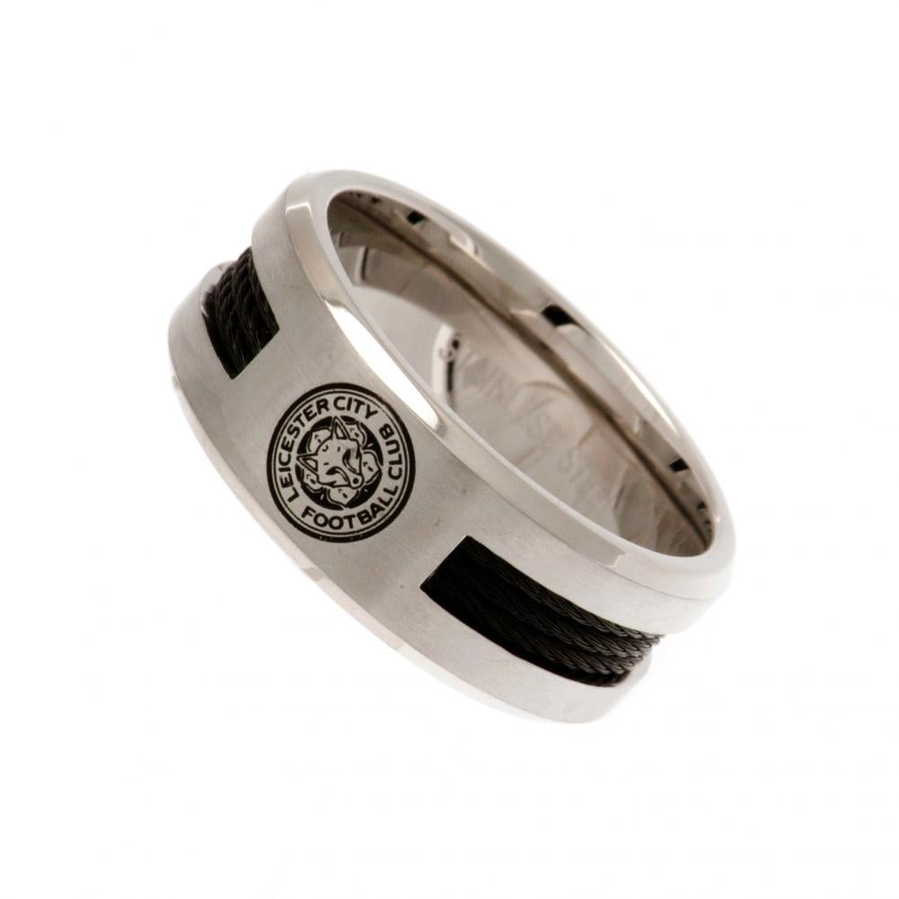 Leicester City FC Black Inlay Ring Medium - Rings
