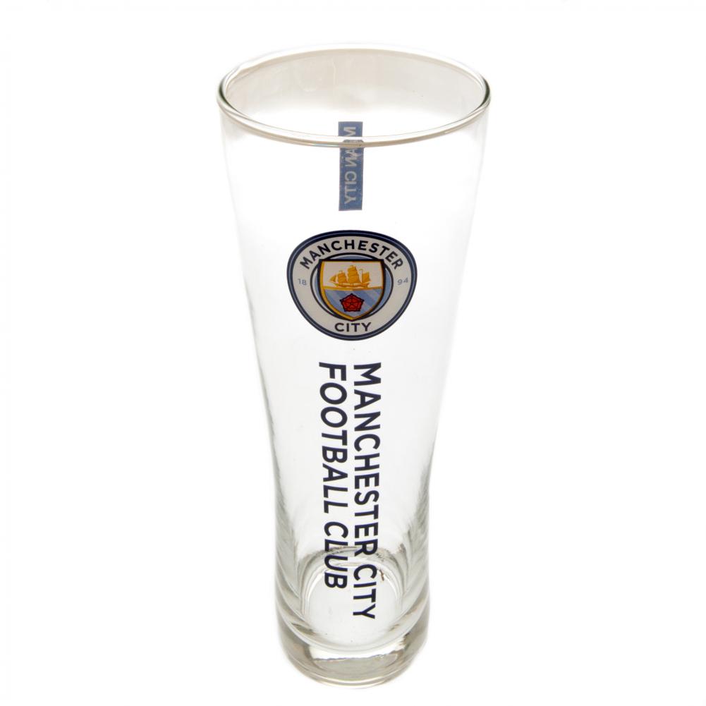 Manchester City FC Tall Beer Glass - Officially licensed merchandise.