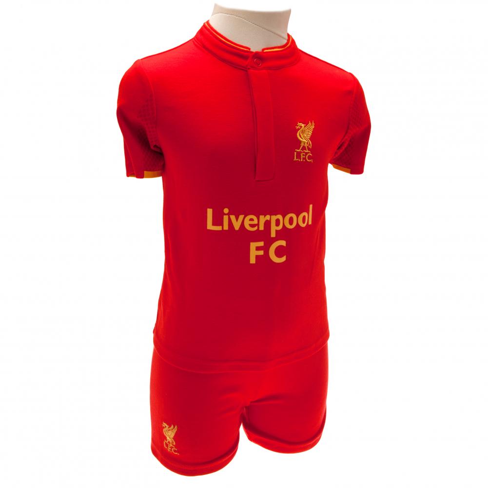 Liverpool FC Shirt & Short Set 6/9 mths GD - Officially licensed merchandise.