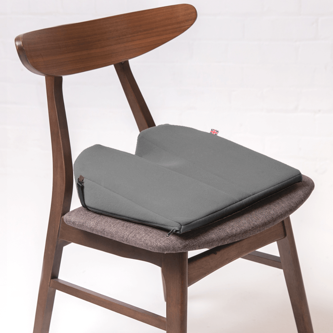 11° Degree Sitting Wedge (3¾") Coccyx Cut Out Seat Cushion Grey Seat Cushion 