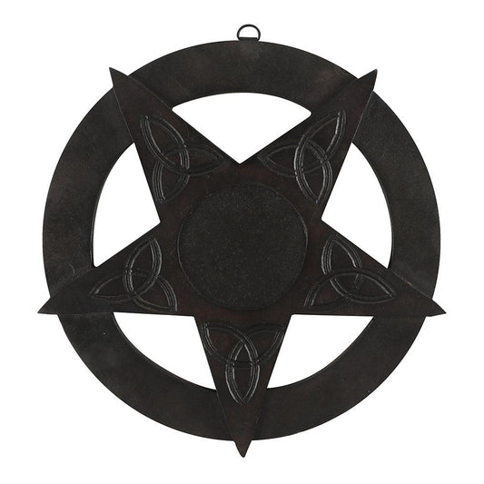 12 Inch Black Wood Pentagram - £18.79 - Ornaments 