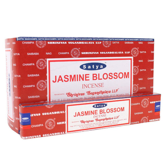 12 Packs of Jasmine Blossom Incense Sticks by Satya - £19.99 - Incense Sticks, Cones 
