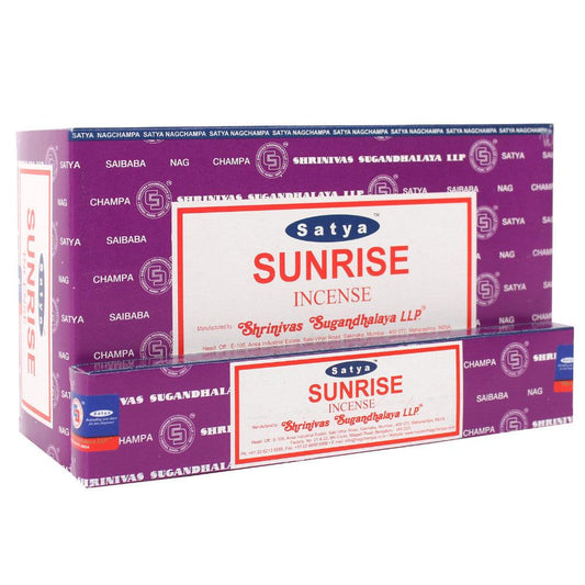 12 Packs of Sunrise Incense Sticks by Satya - £19.99 - Incense Sticks, Cones 