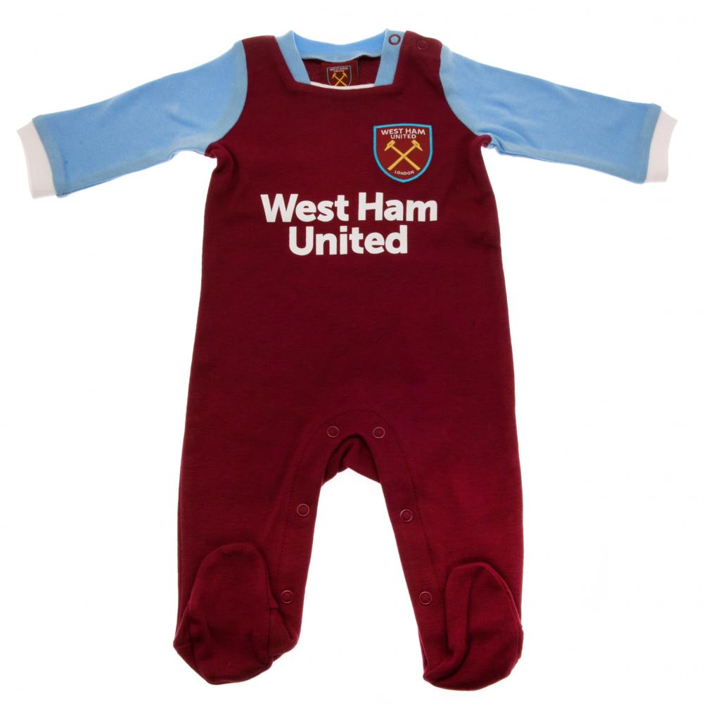 West Ham United FC Sleepsuit 9/12 mths - Officially licensed merchandise.