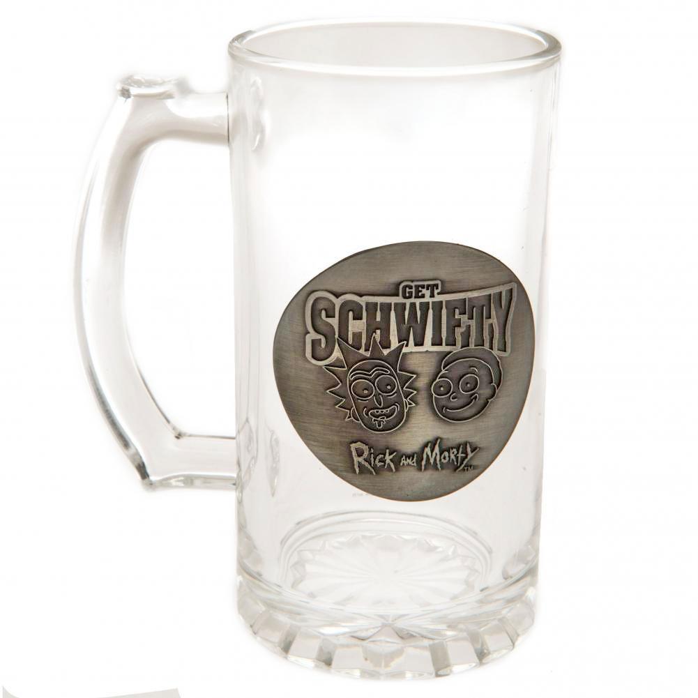 Rick And Morty Glass Tankard - Officially licensed merchandise.