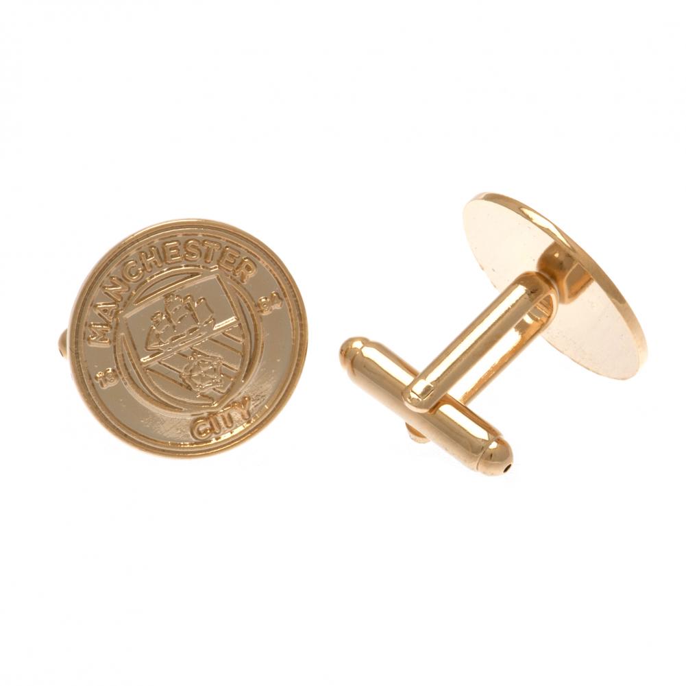 Manchester City FC Gold Plated Cufflinks - Officially licensed merchandise.