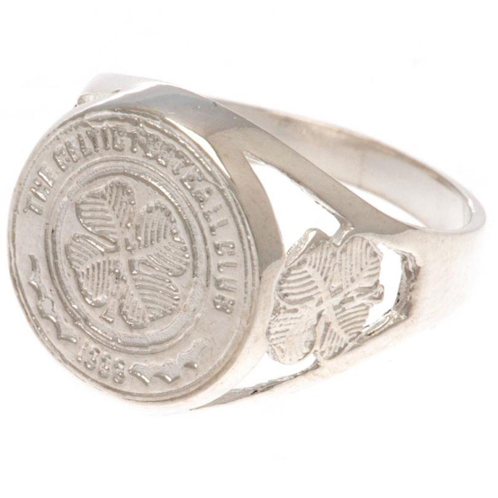 Celtic FC Sterling Silver Ring Small - Officially licensed merchandise.