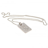 West Ham United FC Silver Plated Dog Tag & Chain