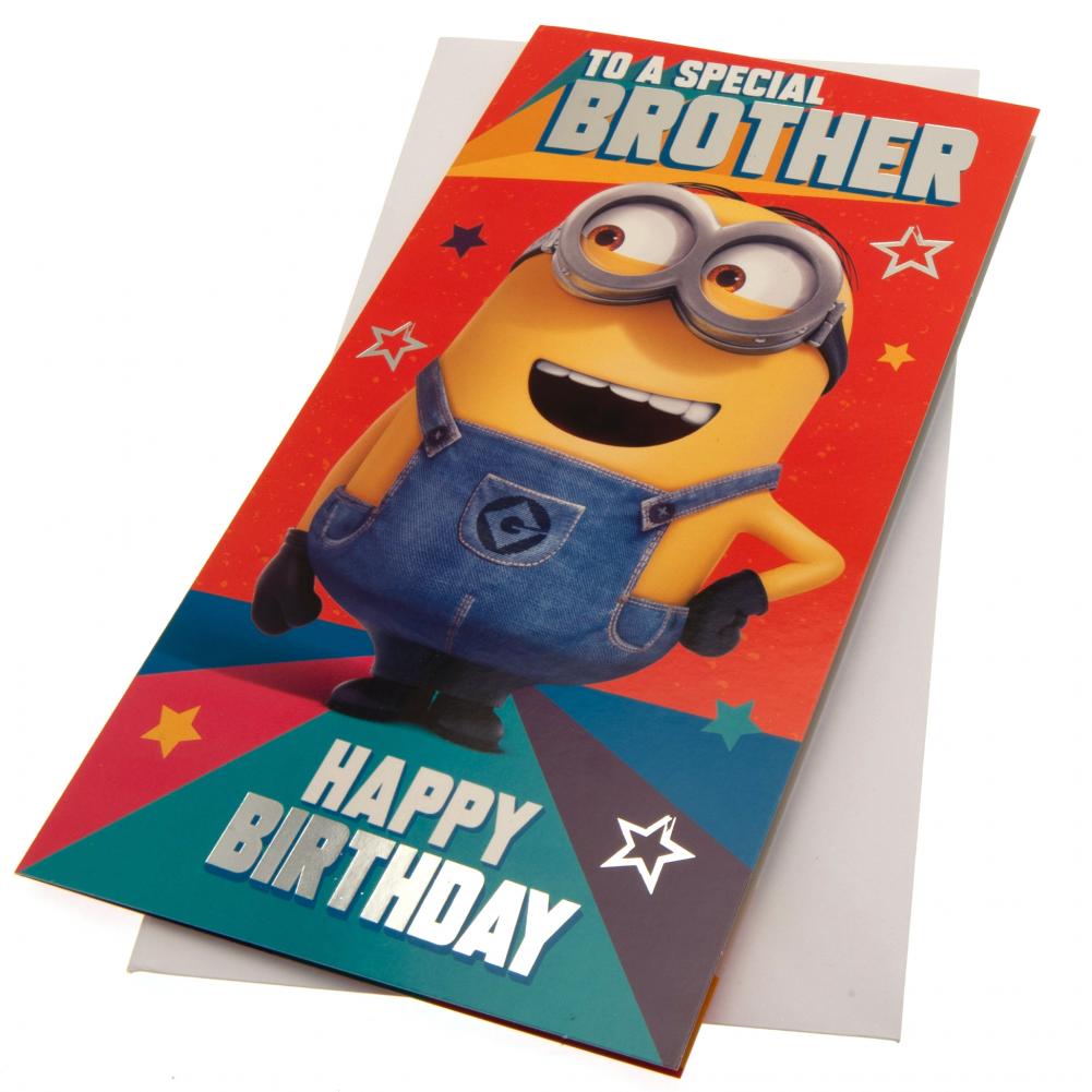 Despicable Me 3 Minion Birthday Card Brother - Officially licensed merchandise.
