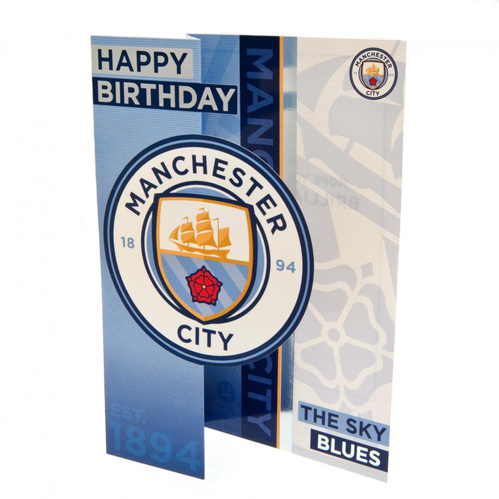 Manchester City FC Birthday Card - Officially licensed merchandise.