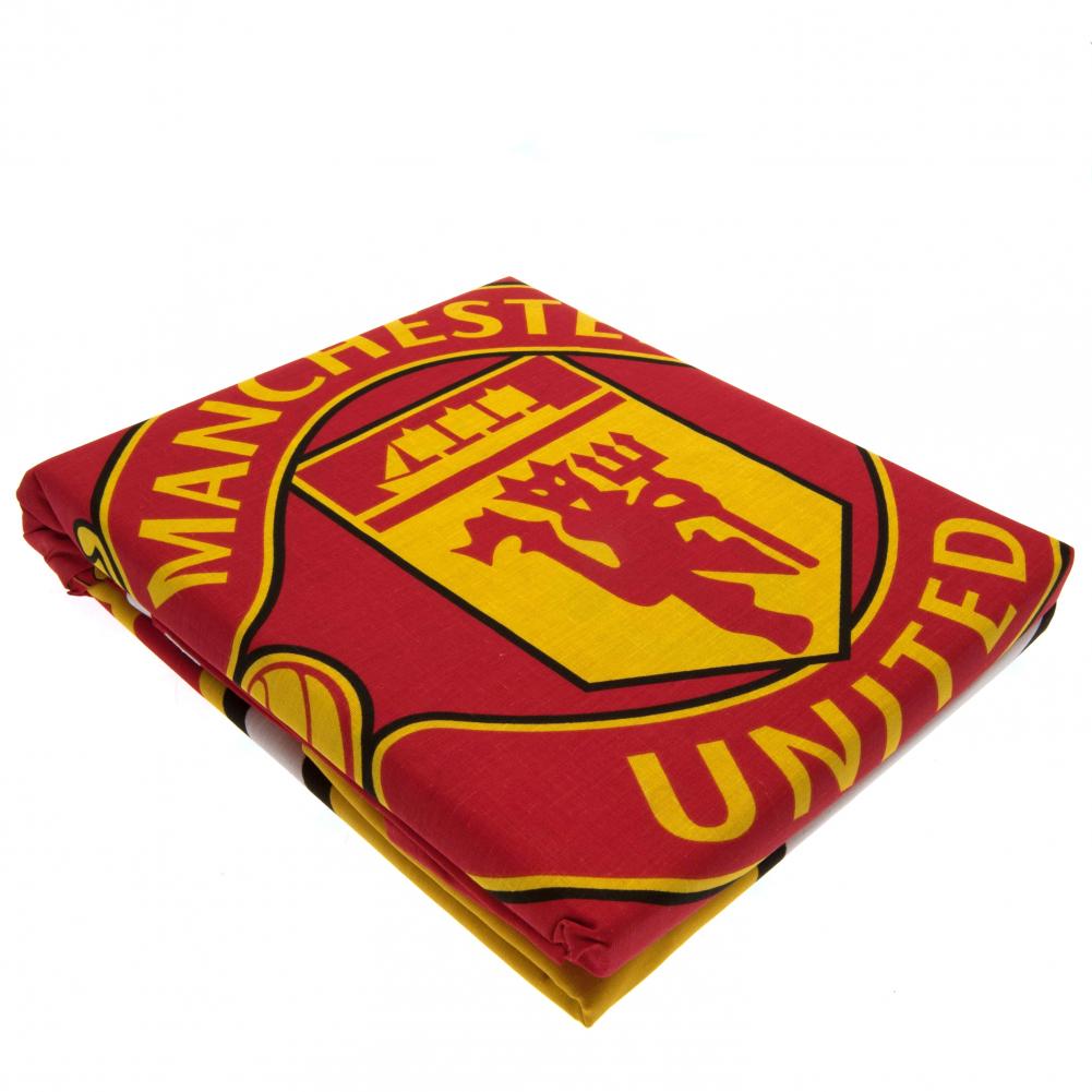 Manchester United FC Single Duvet Set PL - Officially licensed merchandise.