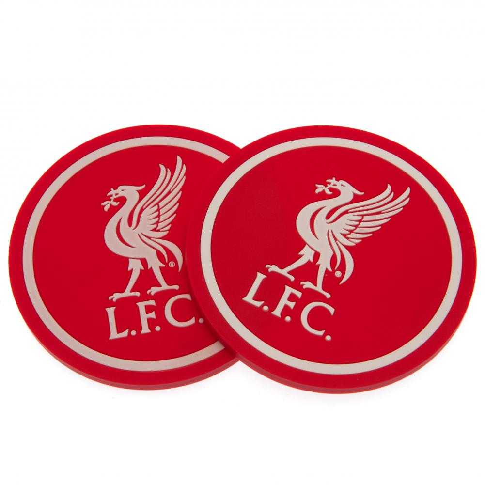 Liverpool FC 2pk Coaster Set with stamped Liverpool Crest
