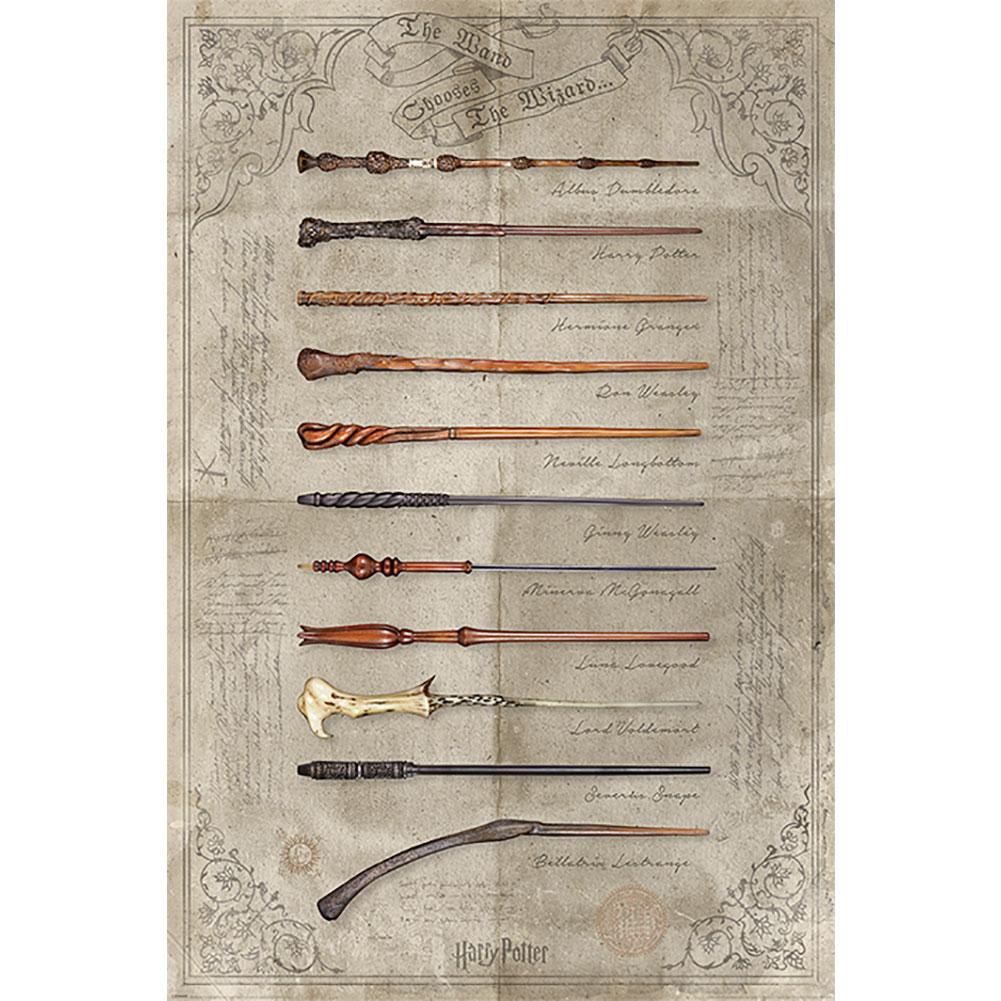 Harry Potter Poster Wands 161 - Officially licensed merchandise.