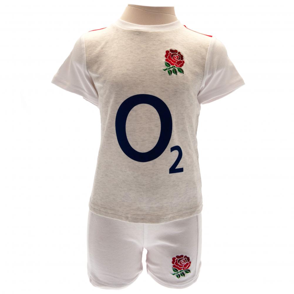 England RFU Shirt & Short Set 9/12 mths GR - Officially licensed merchandise.