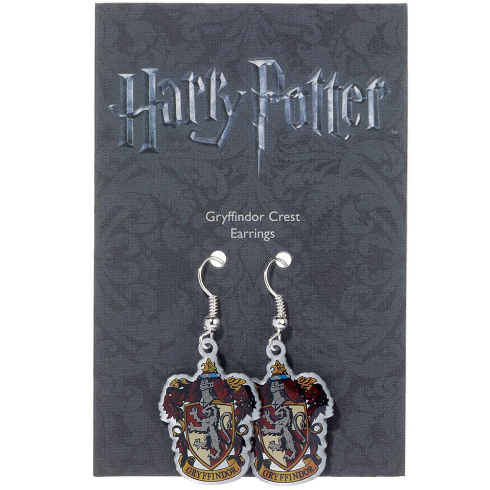 Harry Potter Silver Plated Earrings Gryffindor - Officially licensed merchandise.