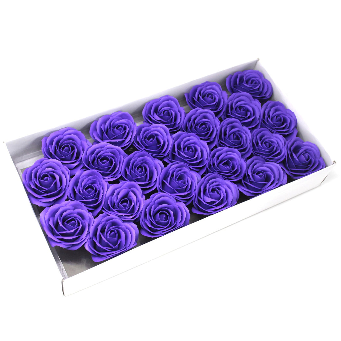 Craft Soap Flowers - Lrg Rose - Violet x 10 pcs
