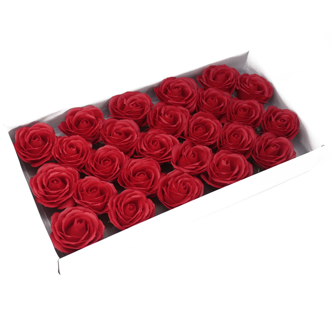 Craft Soap Flowers - Lrg Rose - Red x 10 pcs
