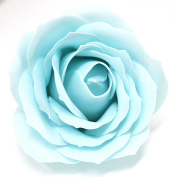 Craft Soap Flowers - Lrg Rose - Baby Blue